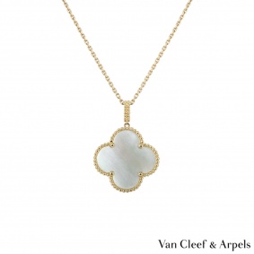 Van Cleef & Arpels Yellow Gold Pearl Magic Alhambra Necklace VCARO49L00